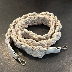 Anthropologie Cream Crossbody Braided Strap EUC